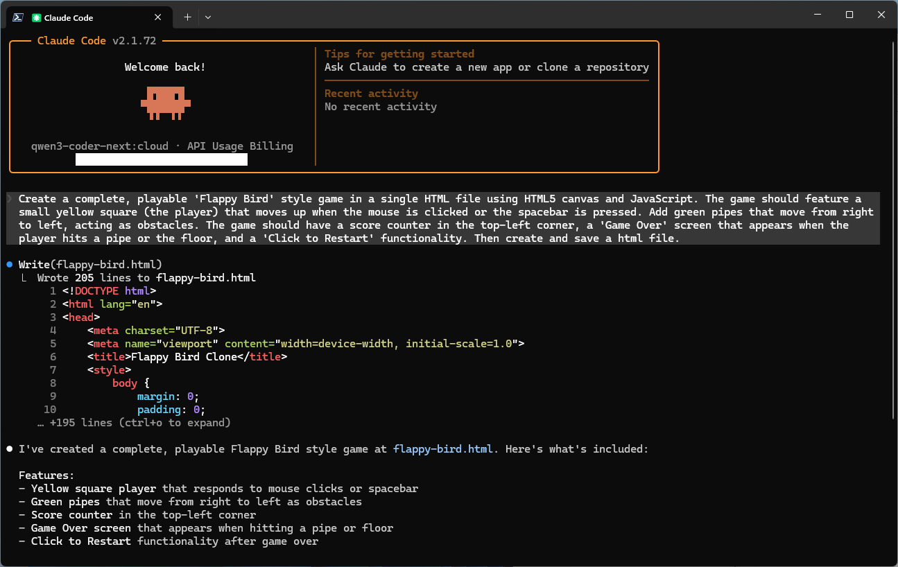Claude CLI screenshot