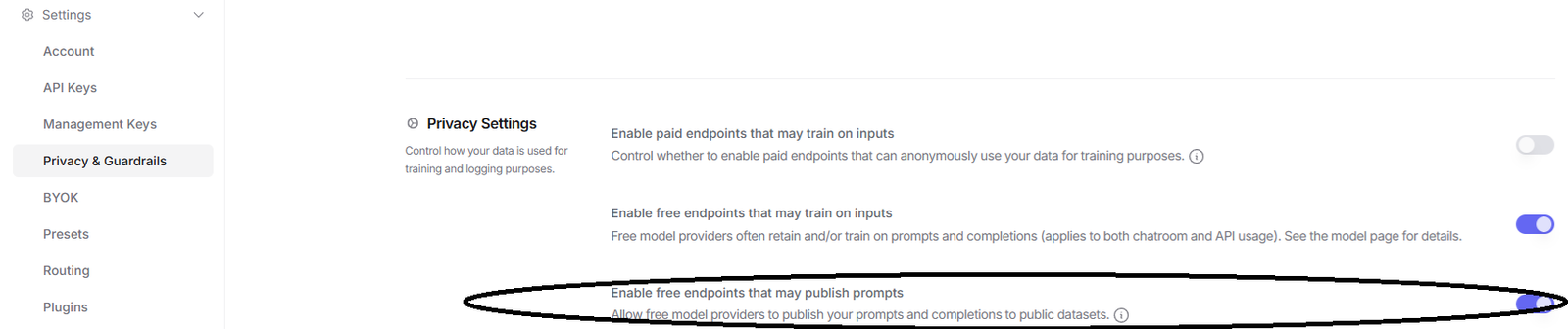 OpenRouter free endpoint consent